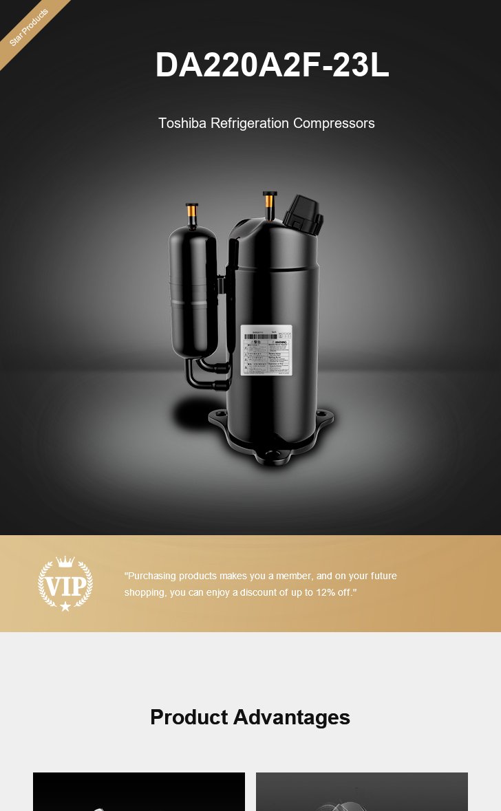 Toshiba Compressor DA220A2F-23L, technical parameters pdf, structure diagram